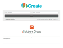 Tablet Screenshot of icreate3.esolutionsgroup.ca